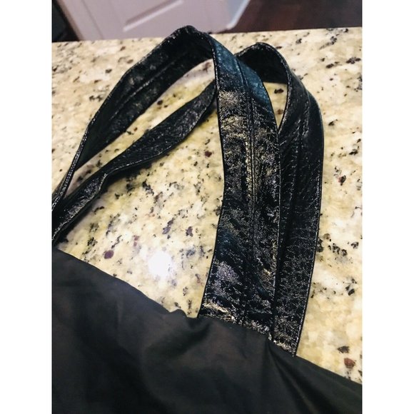 Calvin Klein Puffer Style Black Tote Embroidered Logo - Picture 5 of 6